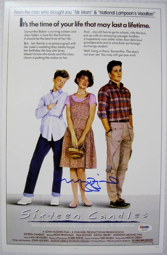 Molly Ringwald Signed Sixteen Candles 11x17 Photo PSA/DNA Certified (1 of 1)