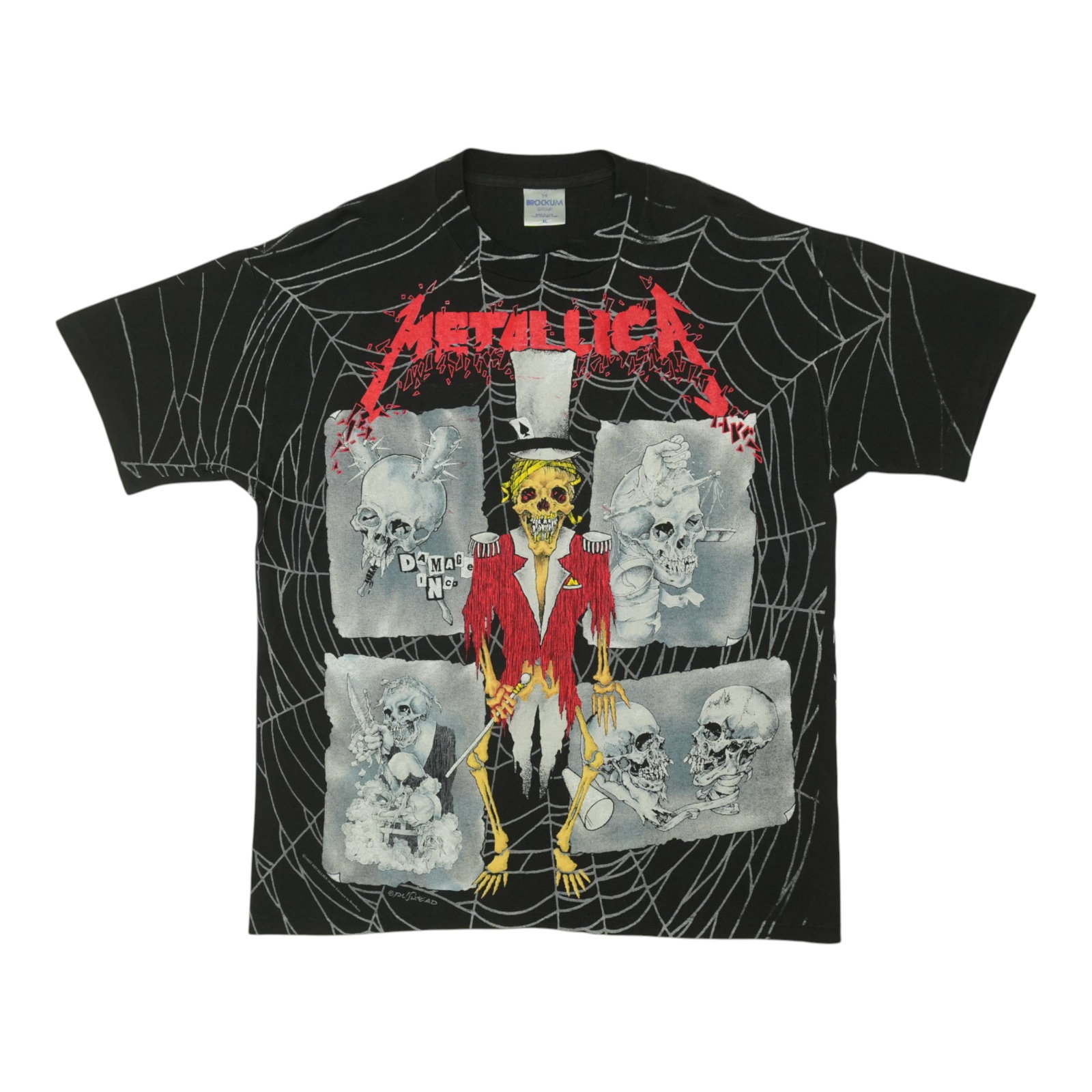 Vintage 1992 Ringmaster Graphic Shirt by Metallica All Over Print Cotton XL (1 of 4)