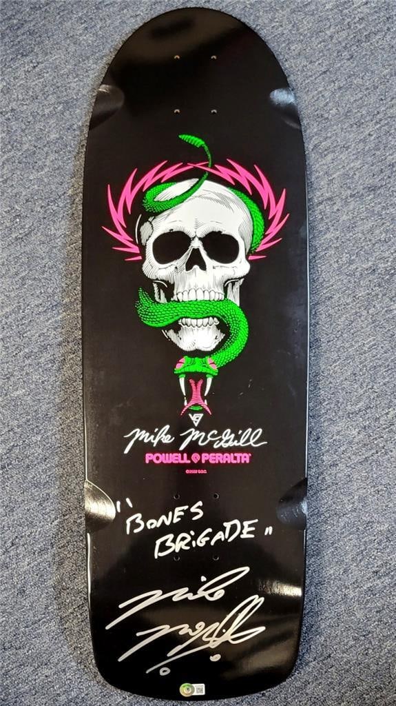 Mike McGill Signed Powell Peralta Bones Brigade Deck BAS Certified (1 of 6)
