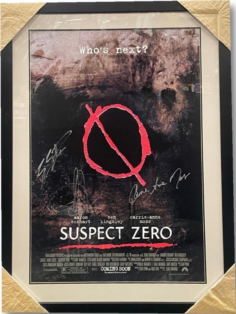 Suspect Zero Autographed 35x48 Framed Photo COA Eckhart Moss (1 of 4)