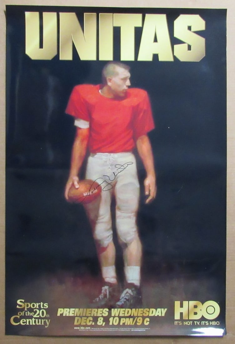 Johnny Unitas Autographed 27x40 Movie Poster PSA/DNA Certified (1 of 3)