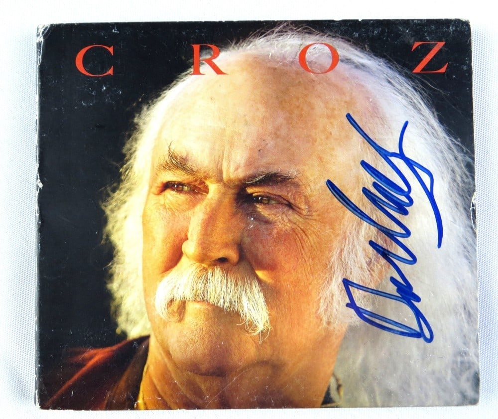 David Crosby Autographed CD Cover Beckett Authenticated Rock Legend (1 of 3)
