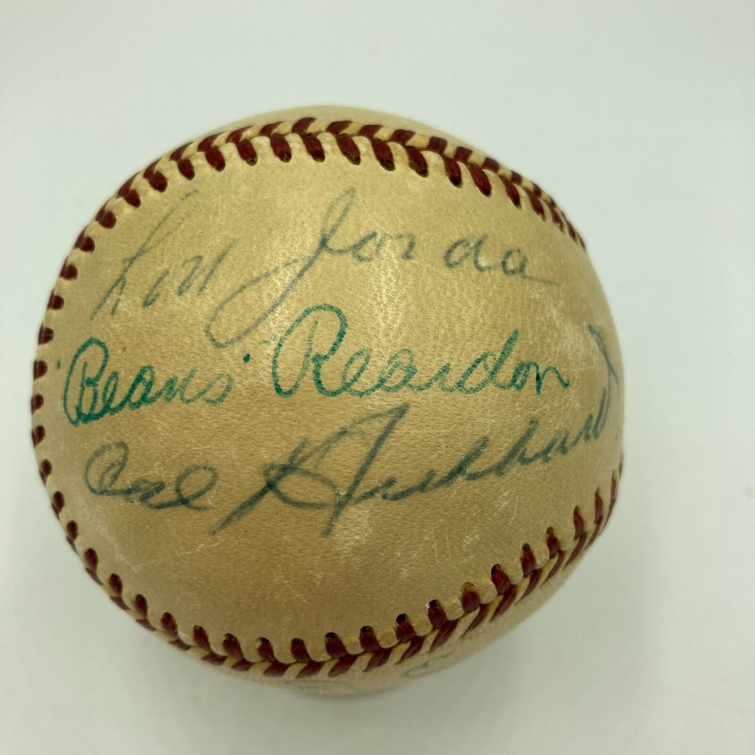 1949 World Series Game Used Baseball Signed by Umpires and Commissioner MEARS COA (1 of 10)