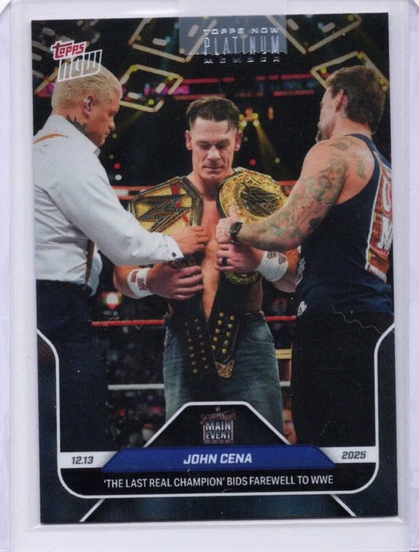 John Cena WWE Platinum Member Topps Now 2025 Card #P137 Graded (1 of 2)