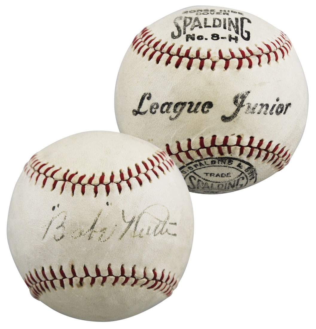 Babe Ruth Signed 1920s Yankees Spalding Junior Baseball PSA/DNA (1 of 8)