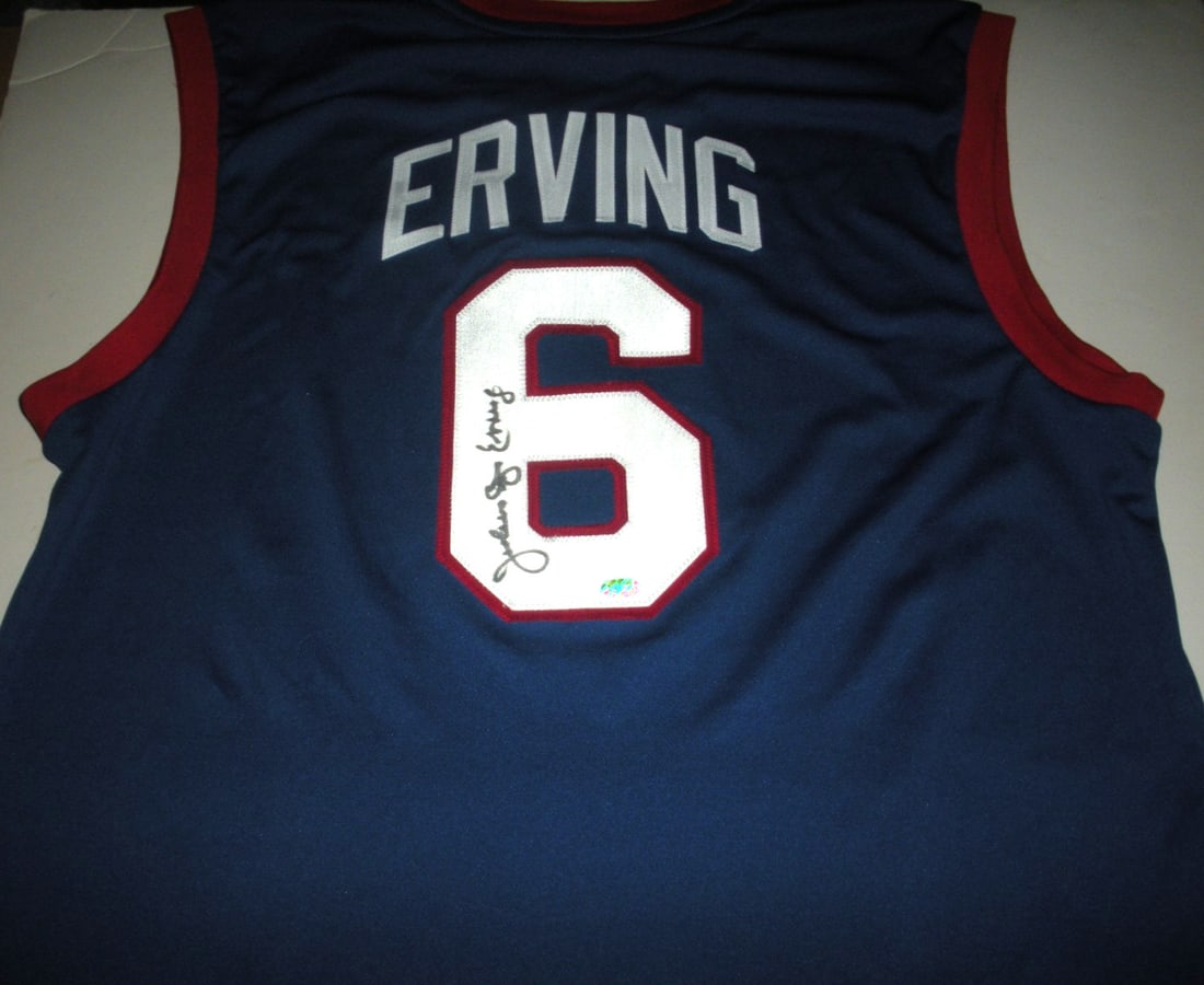 Julius Erving Signed Adidas Philadelphia 76ers Jersey with COA (1 of 2)