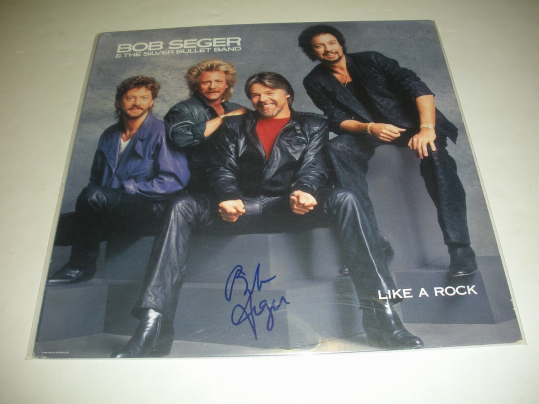Signed Bob Seger Silver Bullet Band LP Album with Todd Mueller COA (1 of 2)