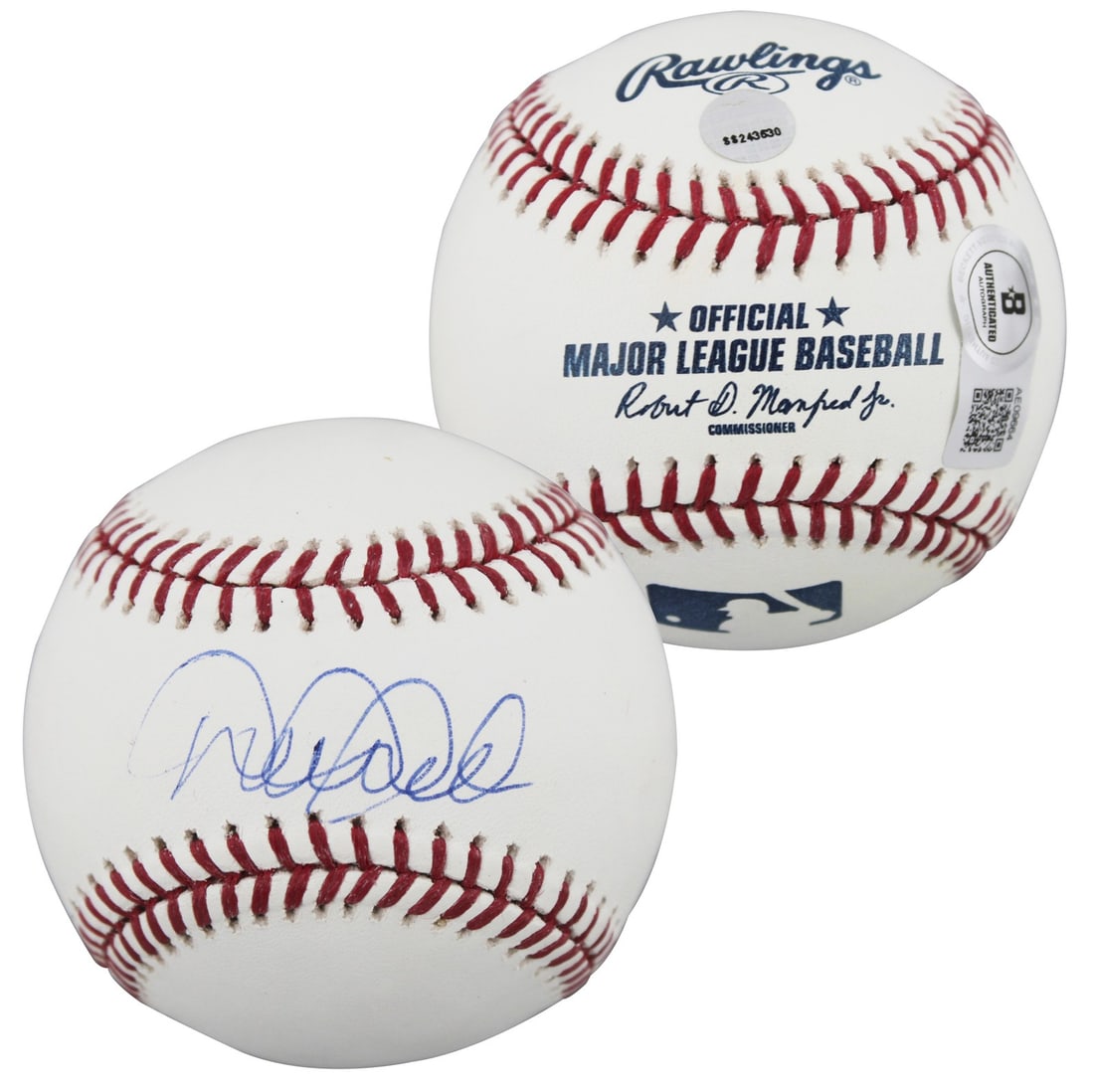 Derek Jeter Signed Manfred Oml Baseball New York Yankees BAS AE09664 (1 of 4)