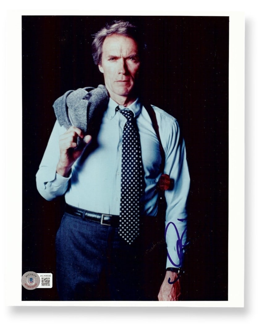 Beckett Authenticated 8X10 Dirty Harry Photo Signed by Clint Eastwood (1 of 2)