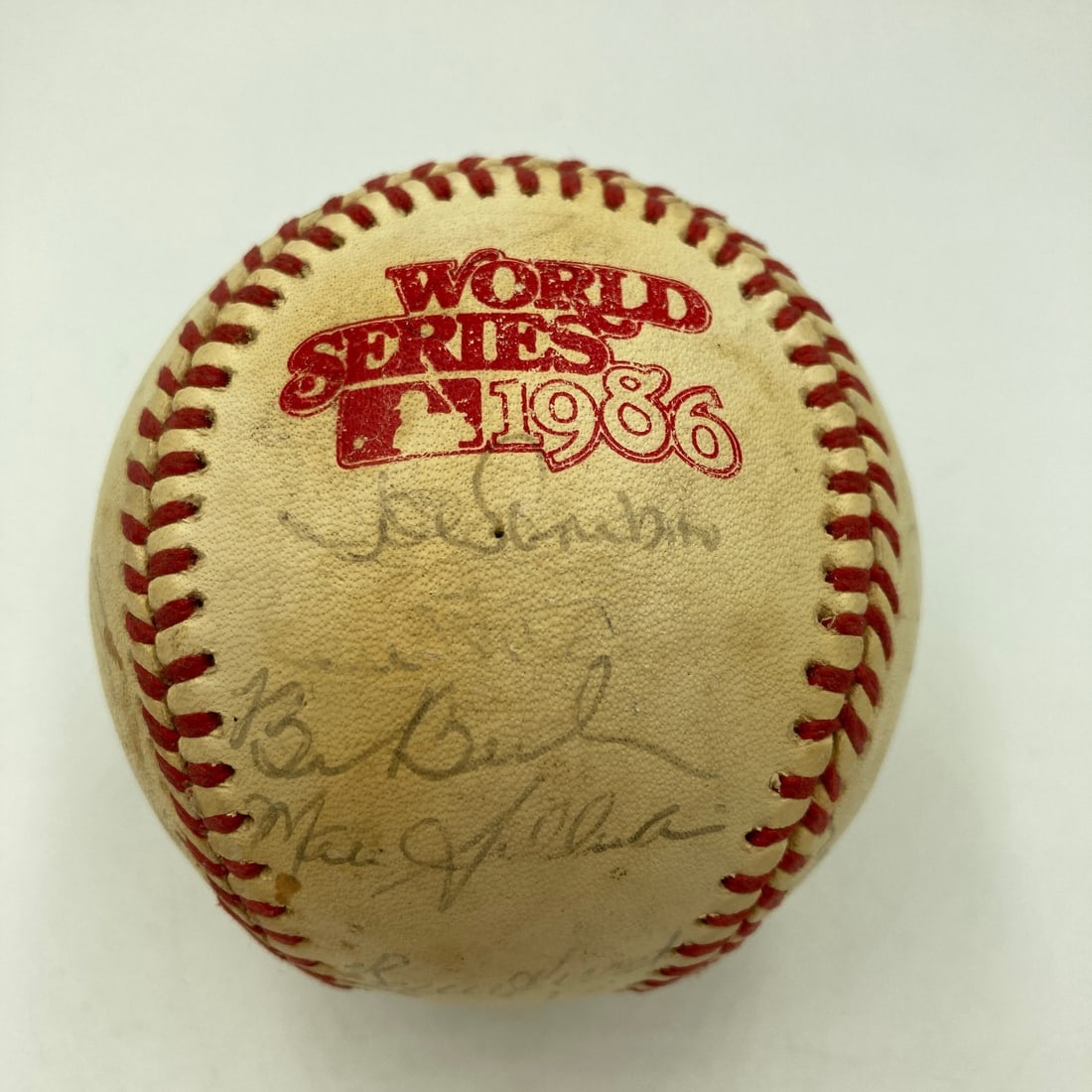 Boston Red Sox 1986 Team Autographed World Series Baseball (1 of 11)
