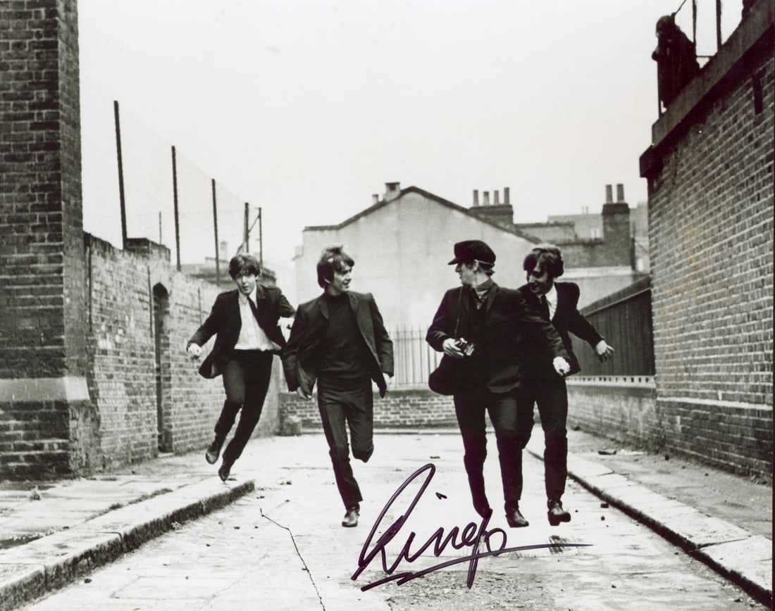 Ringo Starr Signed 8x10 Black and White Beatles Photo JSA Authenticated (1 of 3)