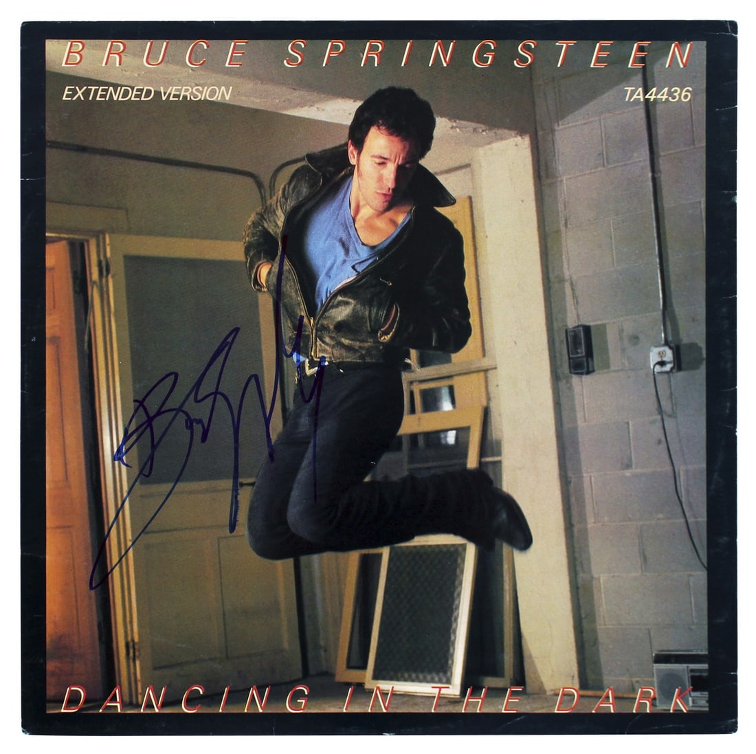 Signed Bruce Springsteen Dancing In The Dark Album Cover Beckett COA (1 of 9)