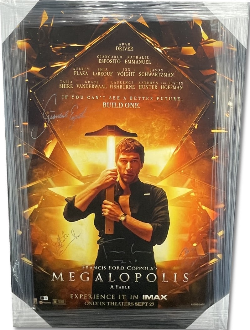Megalopolis Autographed Poster 27x40 by Coppola Driver Esposito Emmanuel Beckett Authenticated (1 of 7)
