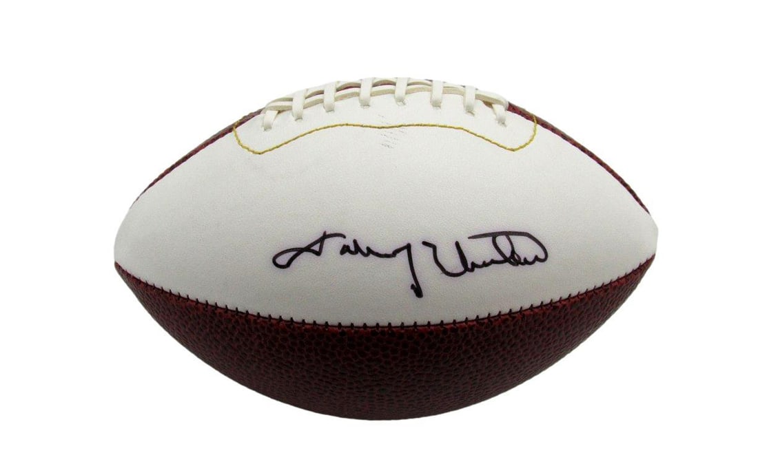 Johnny Unitas Signed Mini Football Baltimore Colts PSA/DNA Authenticated (1 of 3)