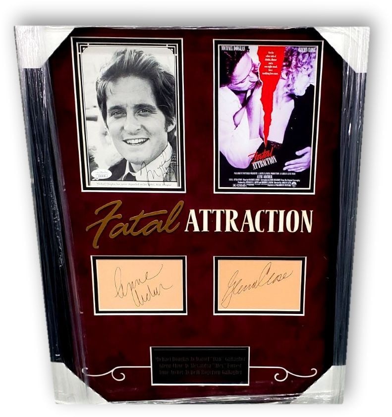 Fatal Attraction Framed Photo Signed by Glenn Close and Michael Douglas JSA Authenticated (1 of 6)