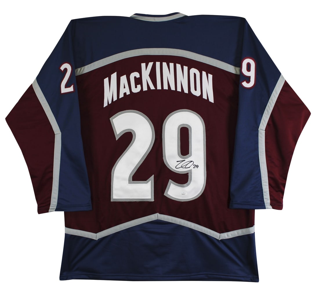 Autographed Maroon Pro Style Jersey Signed by Nathan MacKinnon JSA COA (1 of 3)