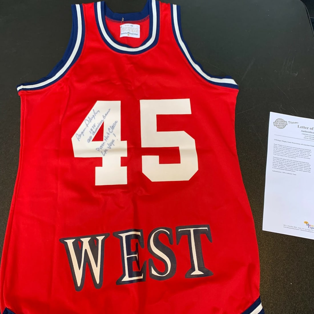 Roger Phegley 1978 Signed Game Worn All-American Basketball Jersey With COA (1 of 7)