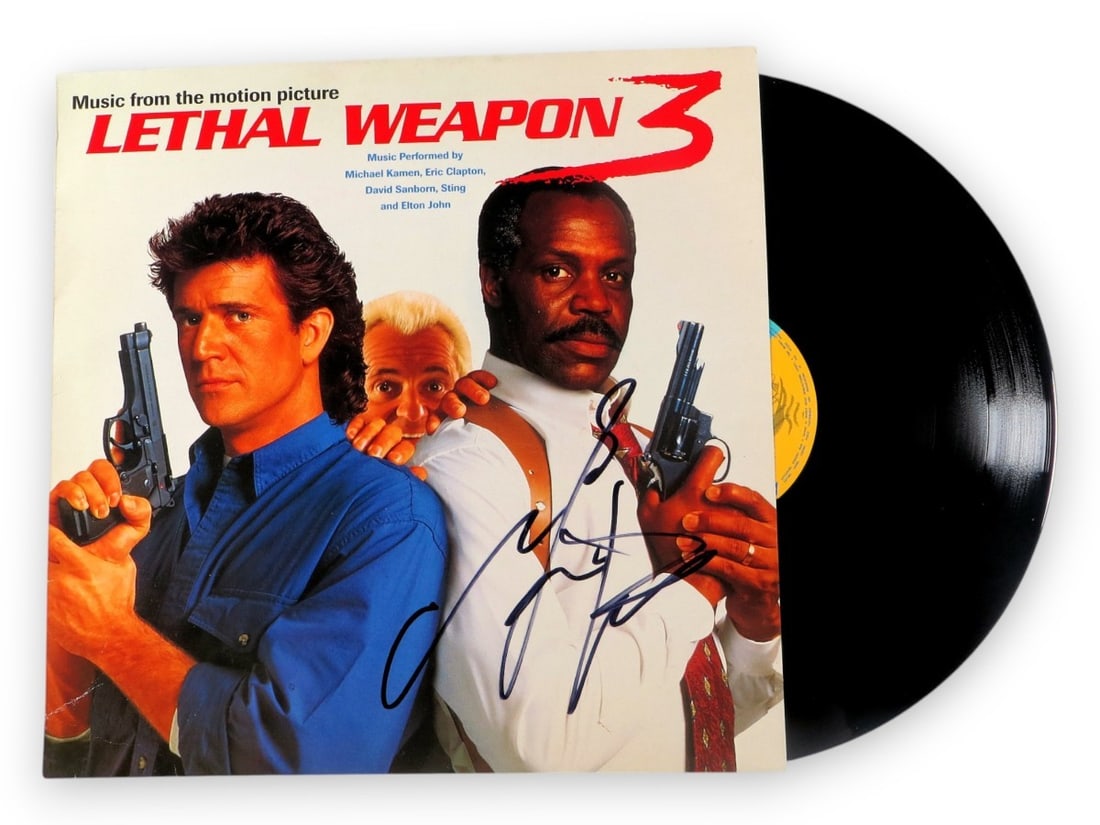 Mel Gibson Autographed Lethal Weapon 3 Album Cover JSA Authenticated (1 of 3)