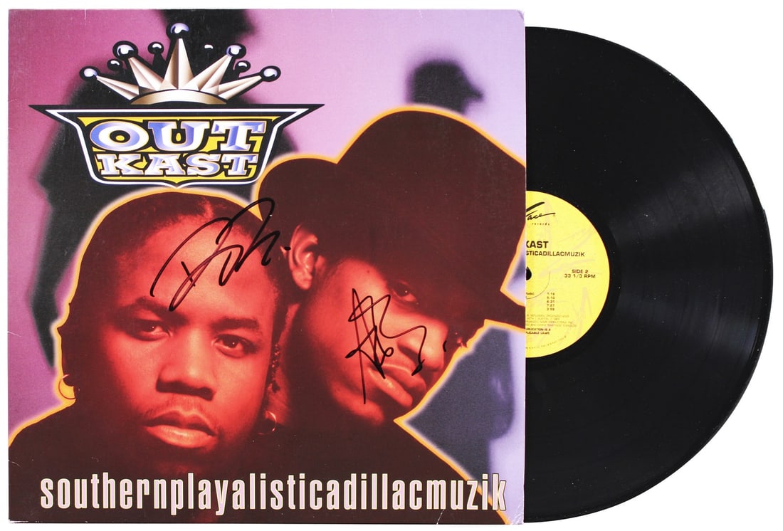 OutKast Signed Southernplayalisticadillacmuzik Album Cover with Vinyl BAS Authenticated (1 of 6)
