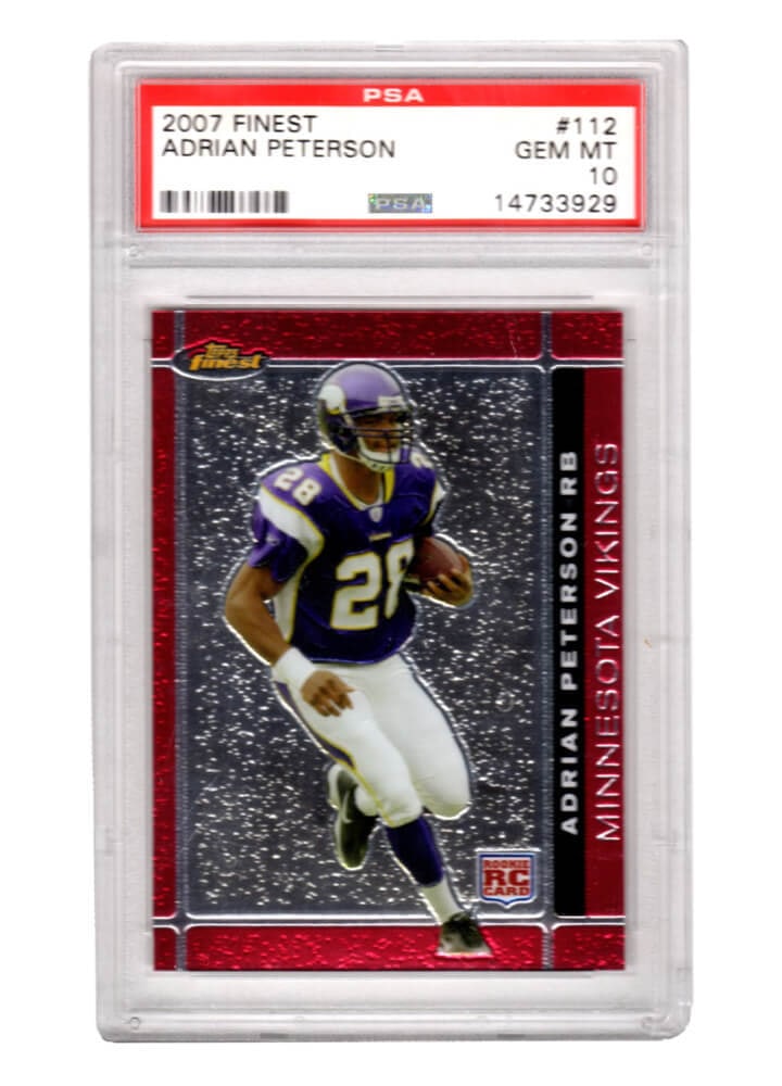 Adrian Peterson 2007 Topps Finest RC #112 PSA 10 Gem Mint Card (1 of 2)