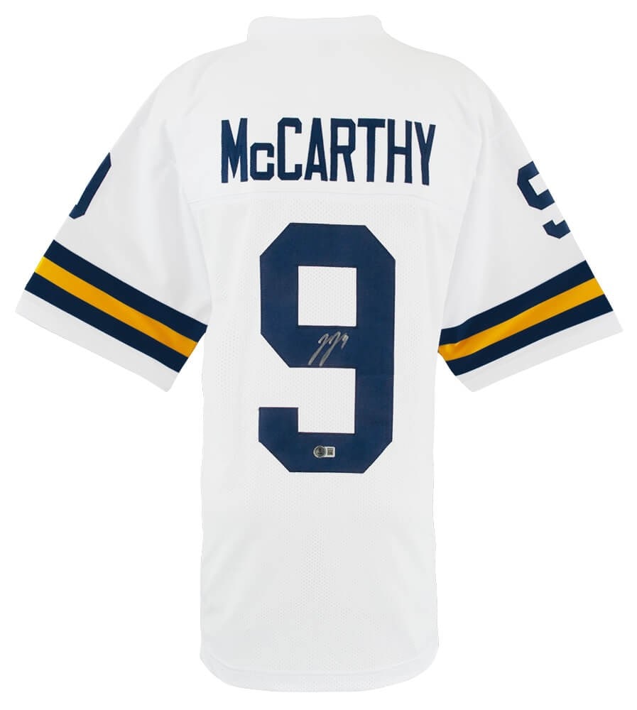 White College Football Jersey Autographed by J.J. McCarthy Beckett Authenticated (1 of 3)