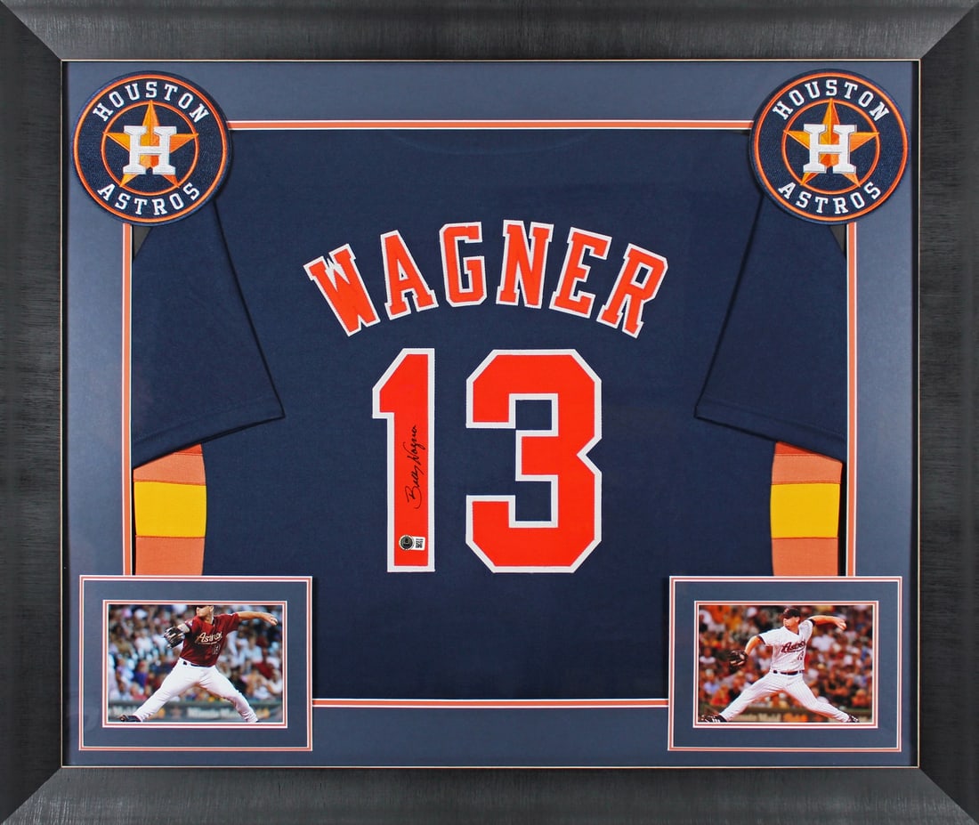Billy Wagner Signed Houston Astros Framed Jersey BAS Authenticated (1 of 2)