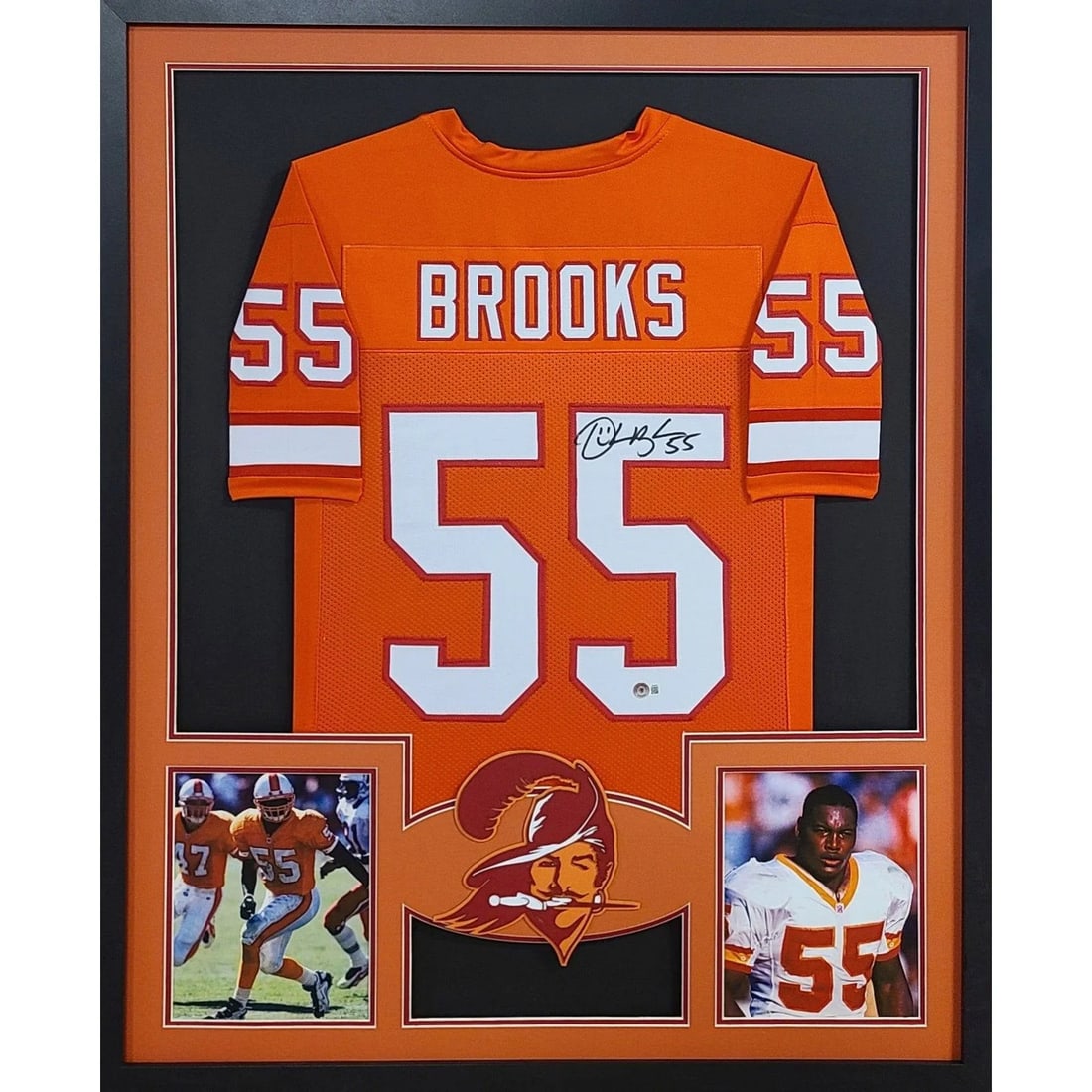 Framed Derrick Brooks Autographed Tampa Bay Jersey With Beckett Authentication (1 of 2)