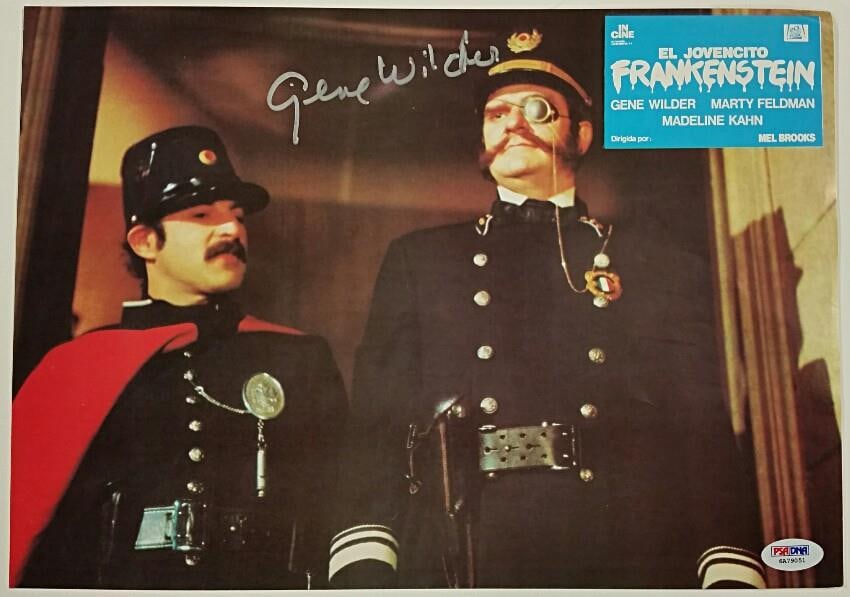 9.5x13 Young Frankenstein Lobby Card Signed by Gene Wilder with PSA/DNA COA (1 of 2)