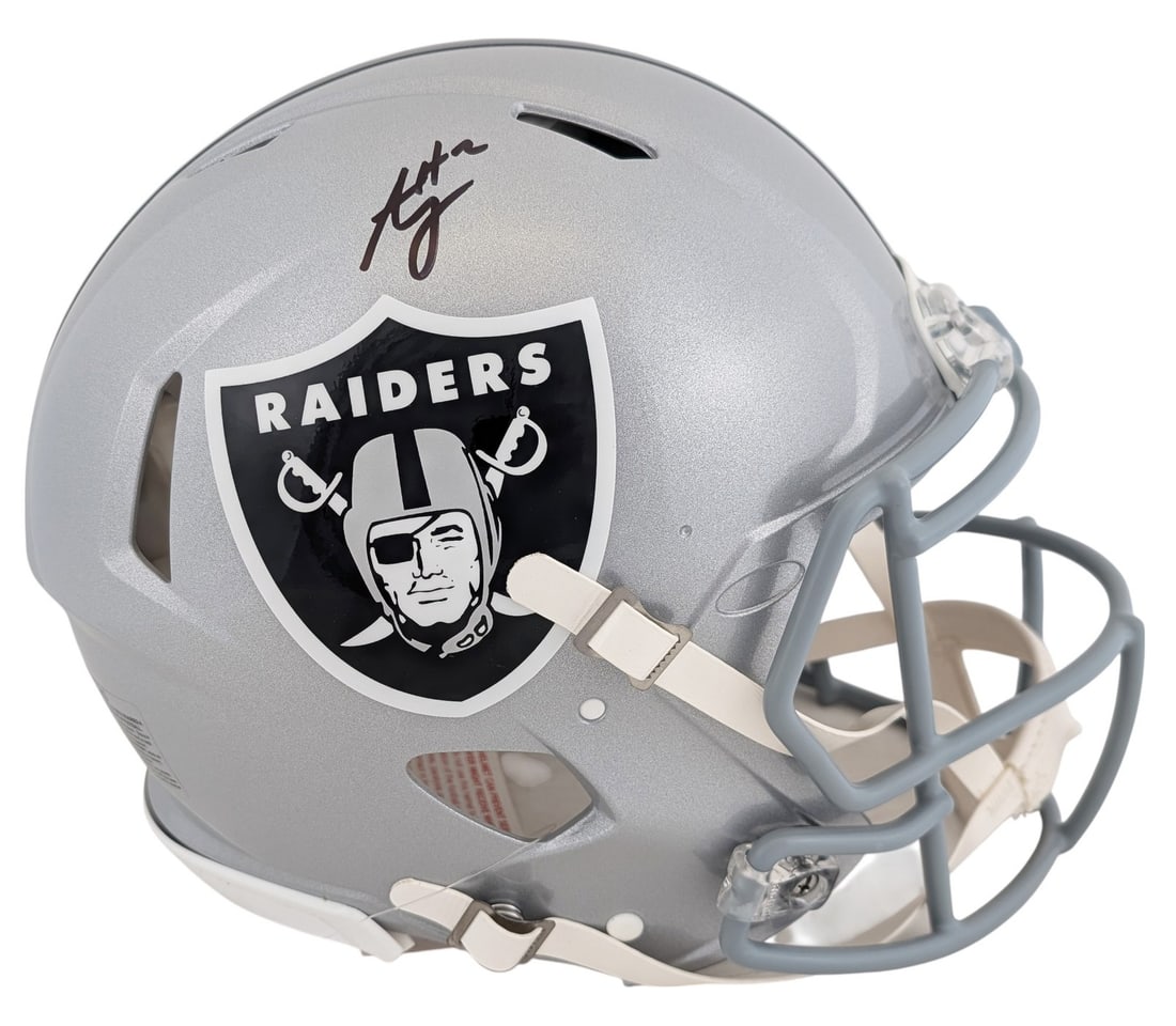 Ashton Jeanty Signed Las Vegas Raiders Full Size Speed Proline Helmet BAS Authenticated (1 of 3)