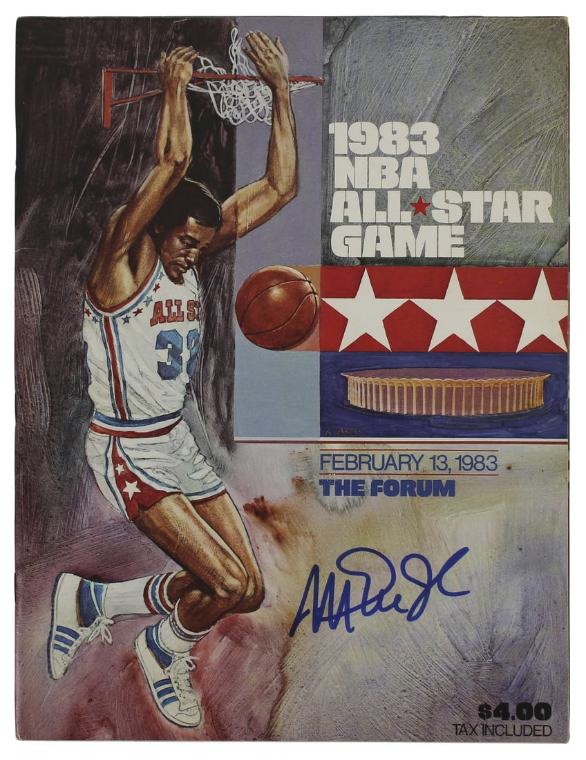 Magic Johnson Signed 1983 NBA All-Star Program Beckett Authenticated (1 of 5)