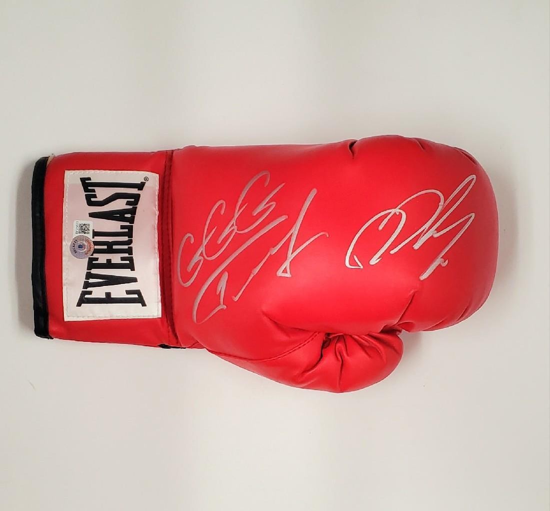 Boxing Glove Autographed by Gennady Golovkin and David Lemieux Beckett BAS: Boxing Glove Autographed by Gennady Golovkin and David Lemieux Beckett BAS This original boxing glove has been signed by both Gennady Golovkin and David Lemieux. The glove comes authenticated by Becke