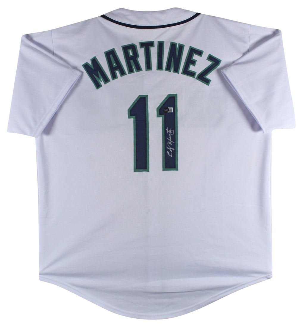 Edgar Martinez Signed White Pro Style Jersey Beckett Authenticated Mariners (1 of 3)