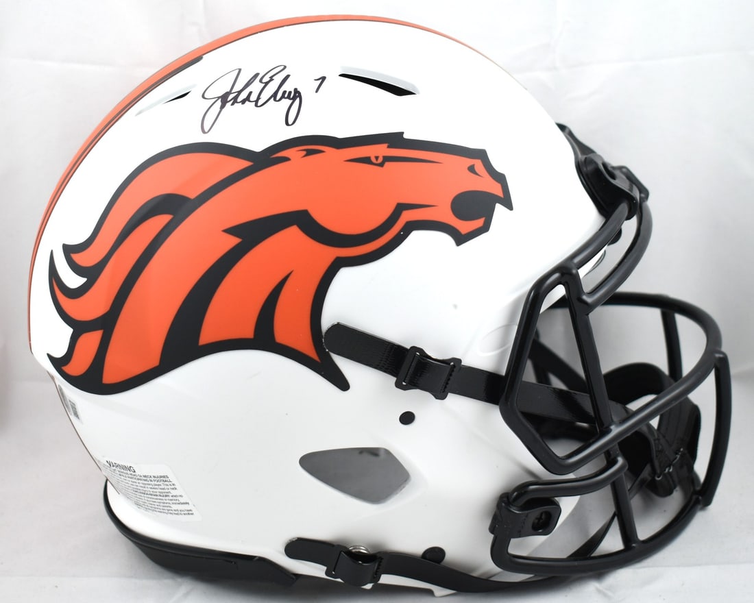Denver Broncos Lunar Speed Full Size Helmet Signed by John Elway with Beckett W Hologram (1 of 5)