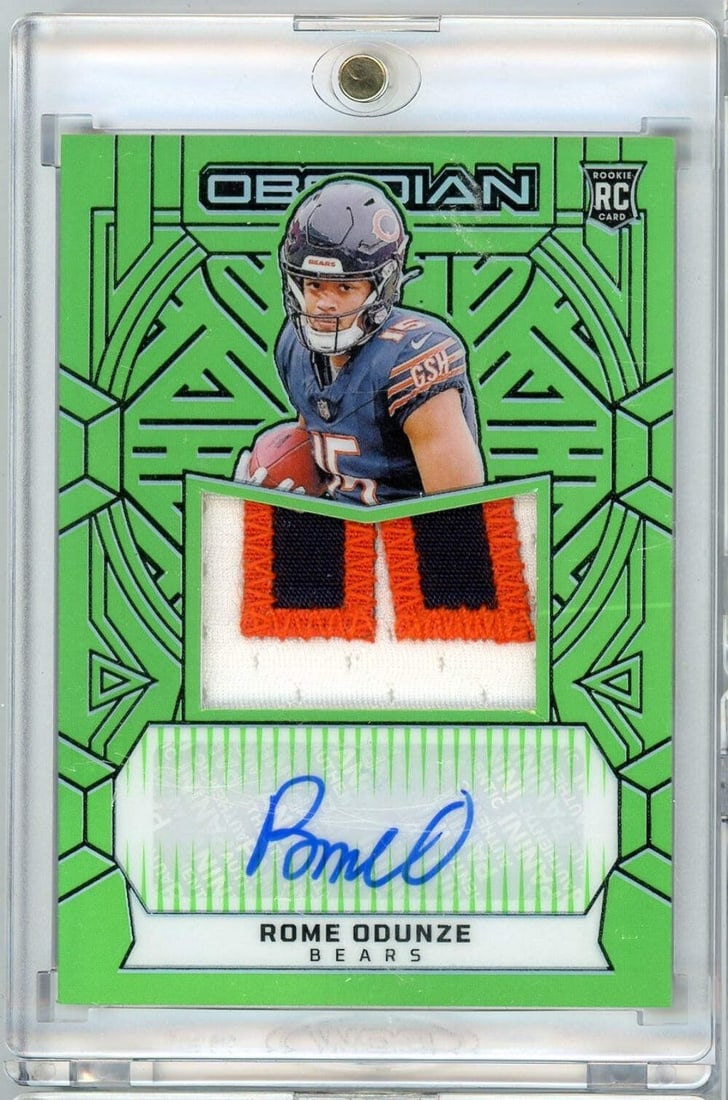 2024 Panini Obsidian Rome Odunze RPA Auto /5 NFL Rookie Card (1 of 2)