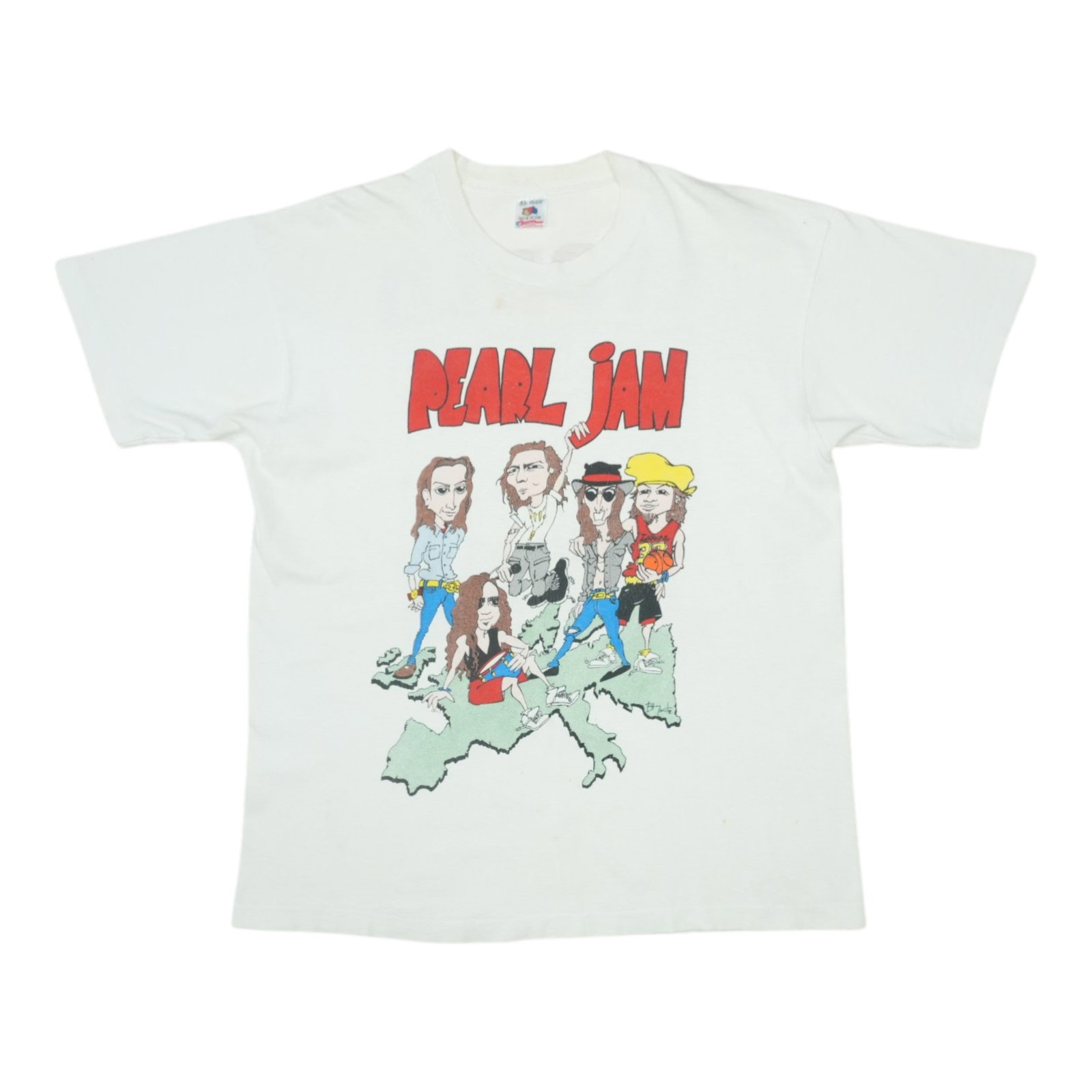 Vintage 1992 Pearl Jam Concert Cotton Shirt XL White (1 of 10)