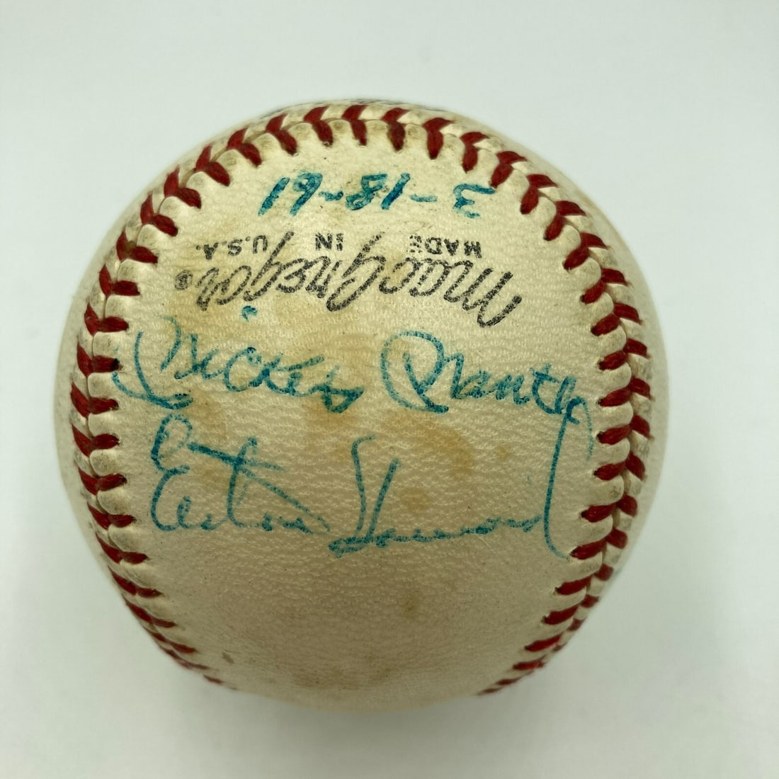 1961 Yankees Signed Baseball Mickey Mantle Joe DiMaggio JSA COA (1 of 9)