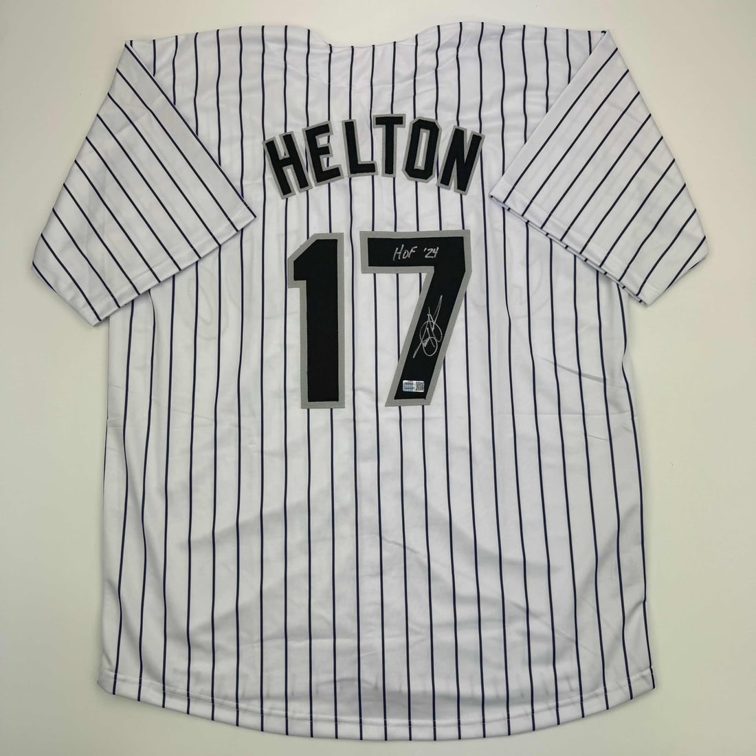 Todd Helton Autographed HOF 24 Colorado Pinstripe Jersey Tristar COA (1 of 4)
