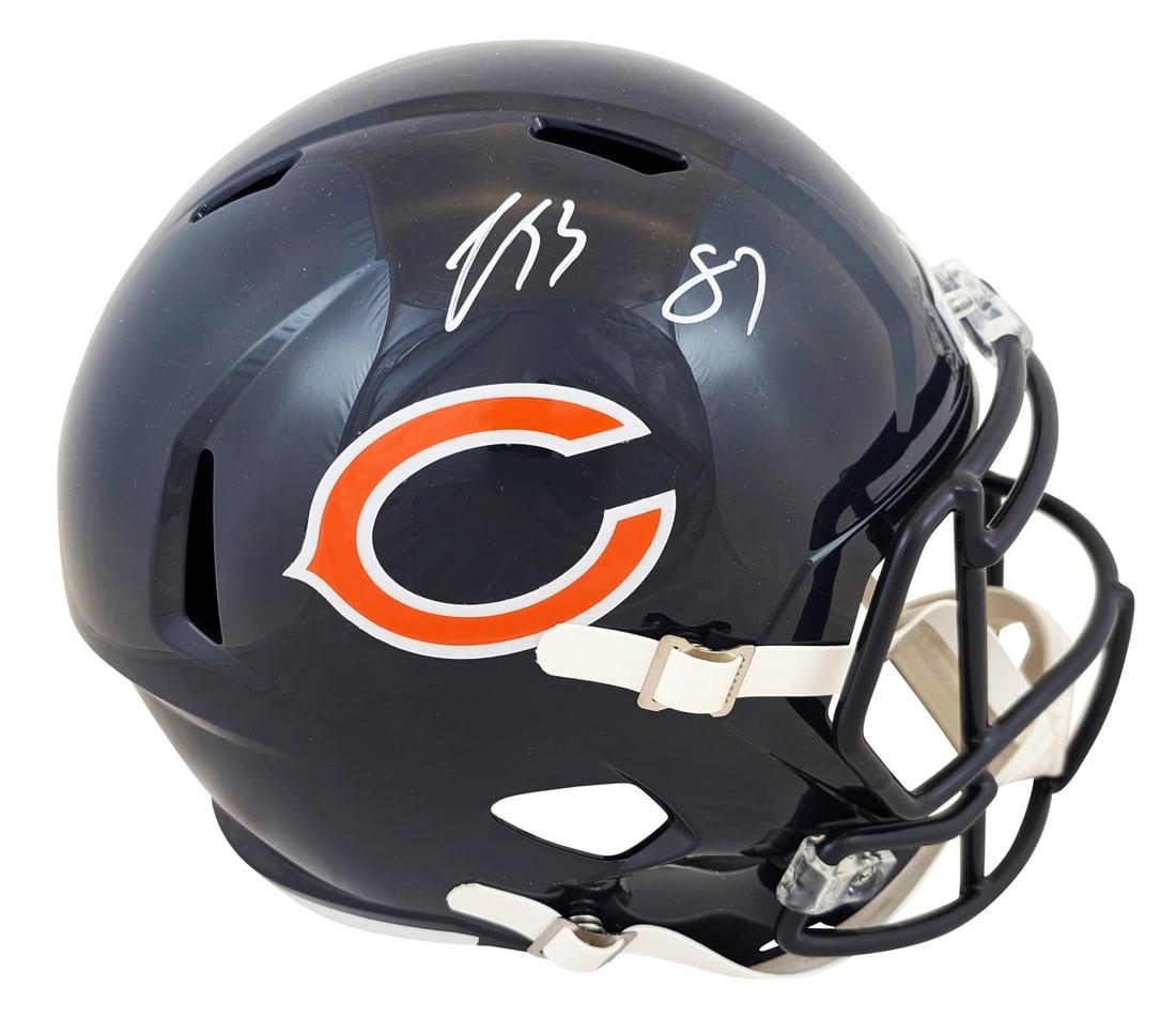 Chicago Bears Luther Burden III Signed Full Size Helmet BAS Witnessed (1 of 3)