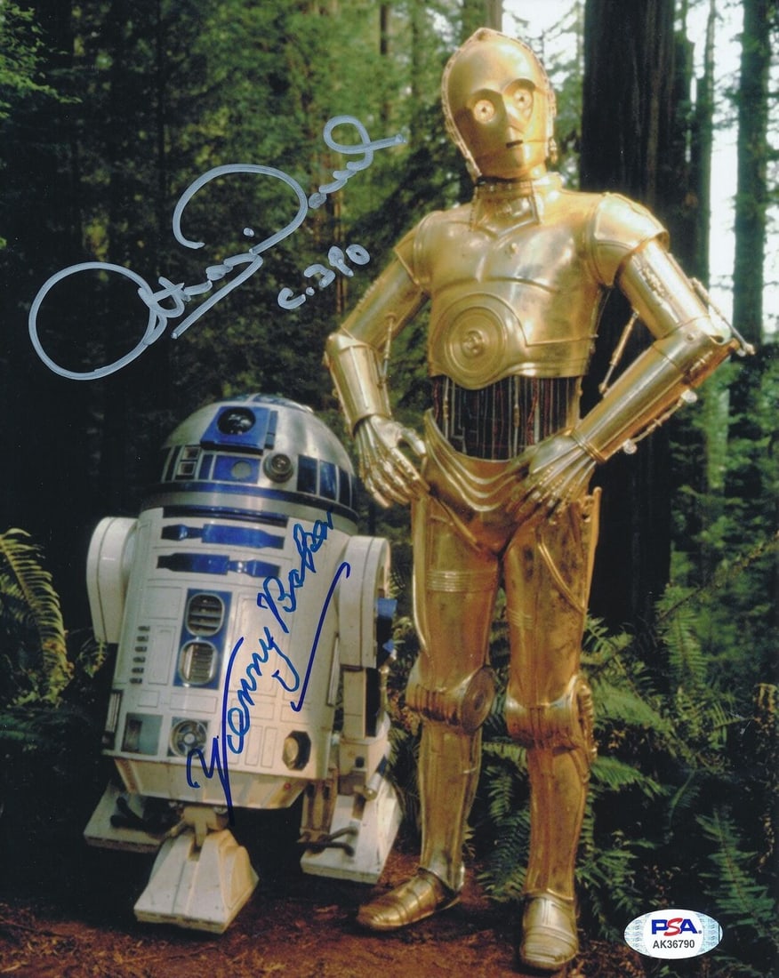 Signed 8x10 Photograph by Anthony Daniels and Kenny Baker PSA DNA Authenticated (1 of 2)