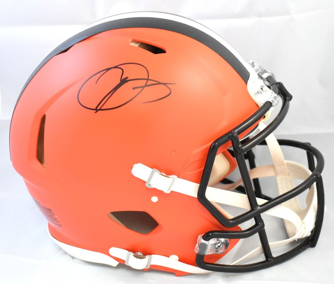Cleveland Browns Full Size Authentic Helmet Signed by Odell Beckham with JSA (1 of 5)