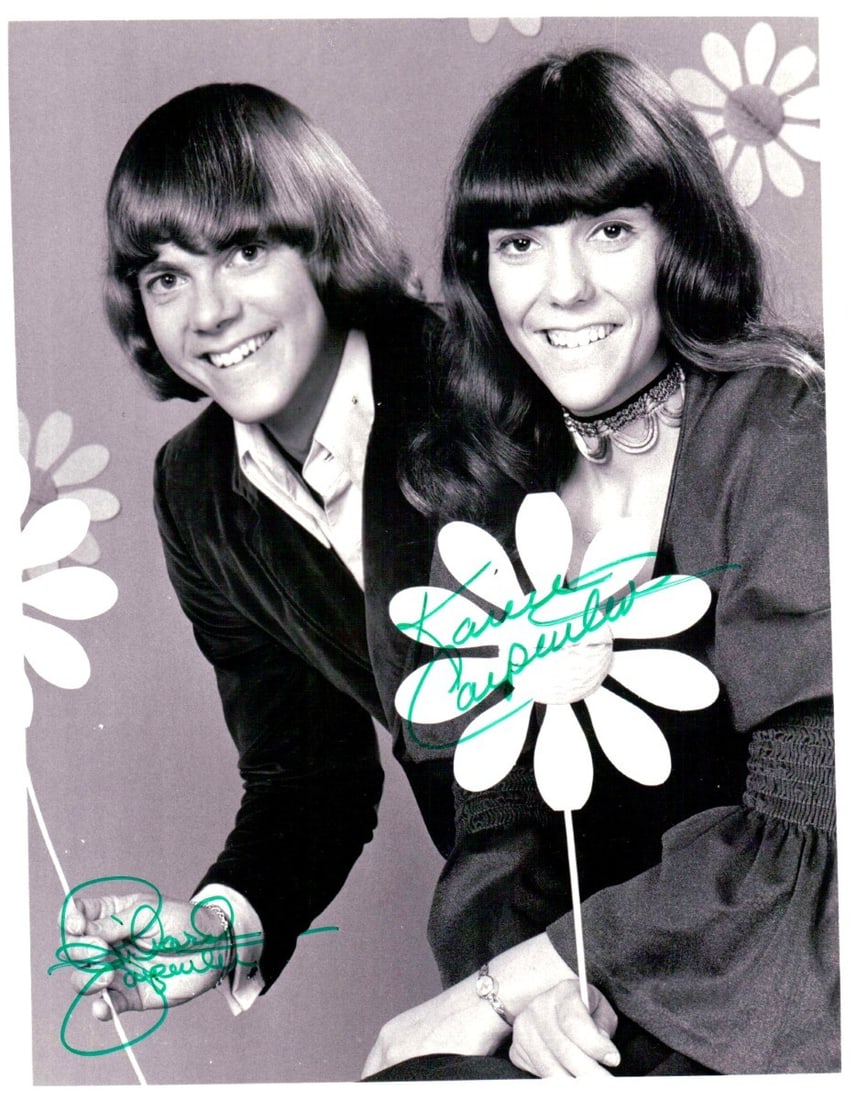 Karen and Richard Carpenter Autographed 8x10 Photo JSA Certified (1 of 2)