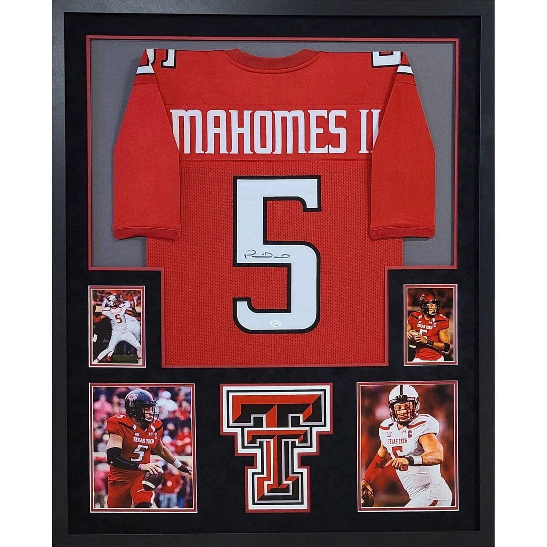 Patrick Mahomes Texas Tech Framed Autographed Jersey JSA Certified (1 of 3)