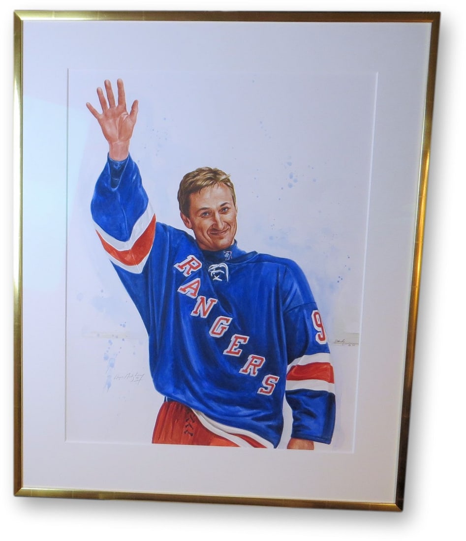Wayne Gretzky Farewell Study #16 Watercolor Art Ken Danby Authenticated (1 of 9)