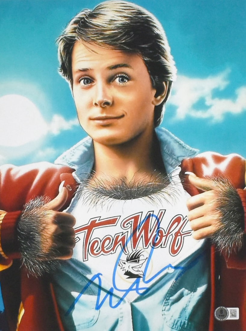 Michael J. Fox Signed 11x14 Teen Wolf Photo Beckett Authenticated (1 of 2)