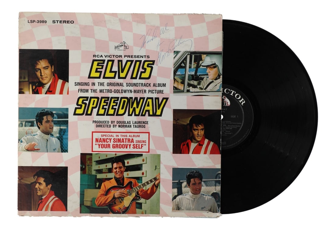 Elvis Presley Signed Speedway Soundtrack Vinyl Album with JSA COA (1 of 4)