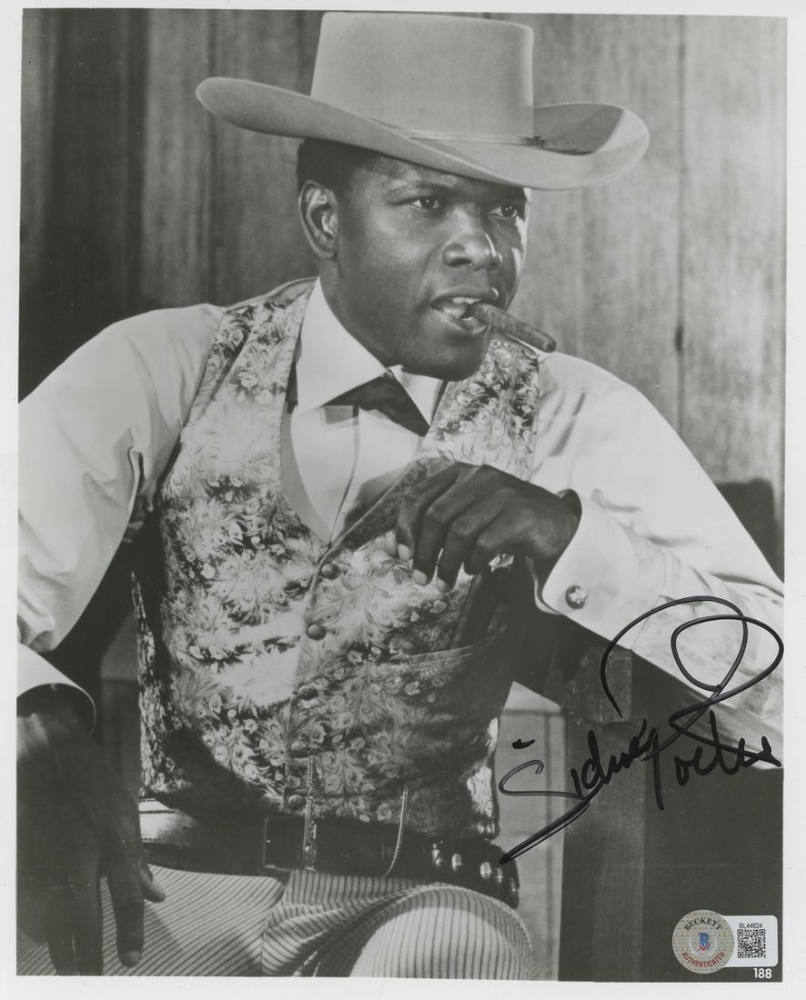 Sidney Poitier Signed 8x10 Buck And The Preacher Photo Beckett Authenticated (1 of 3)