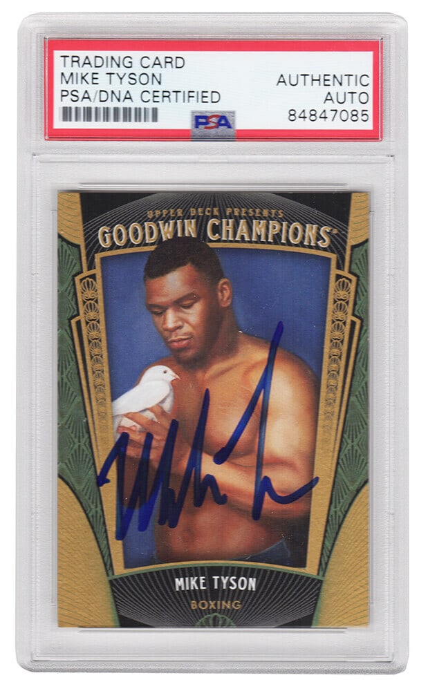 Mike Tyson Signed 2015 UD Goodwin Champions Card PSA Encapsulated (1 of 2)