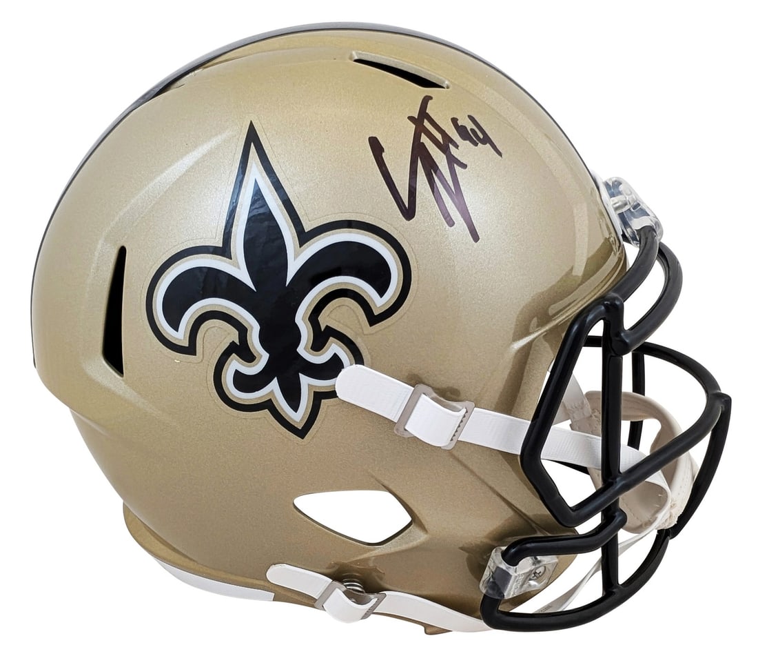 Cameron Jordan Signed Full Size Speed Helmet New Orleans Saints BAS Witnessed (1 of 3)