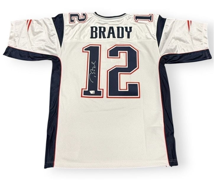 Tom Brady Signed Authentic Throwback 2000 Patriots Jersey JSA Authenticated (1 of 4)