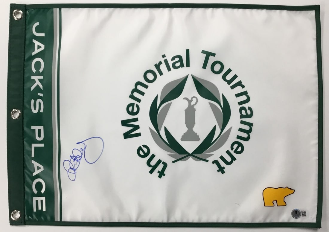 Rory McIlroy Signed Jack's Place Memorial Tournament Flag Beckett Authenticated (1 of 4)